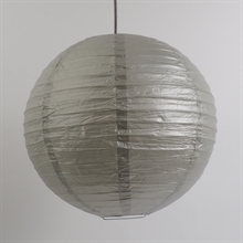 Rispapir lampeskærm 40 cm. Sølv